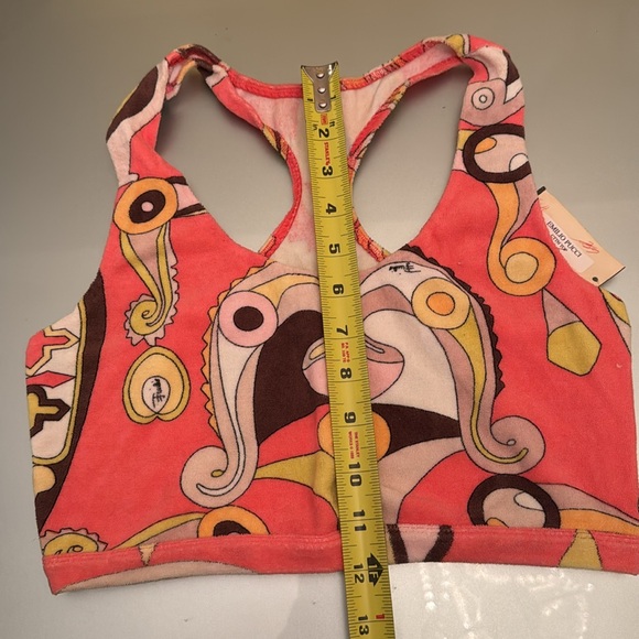 EMILIO PUCCI Vintage terrycloth cotton racer back cropped top in size 6 w/ tag - Picture 9 of 11